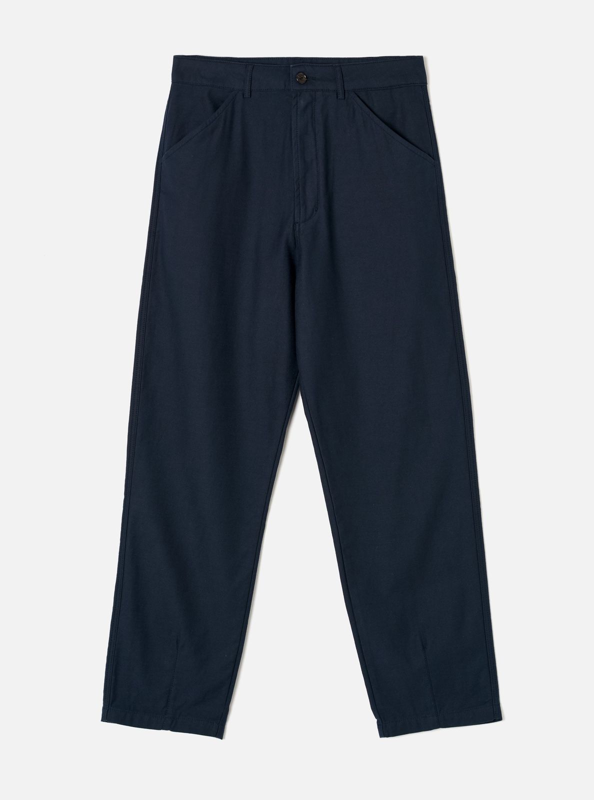 Navy Slub Sateen Utility Pant