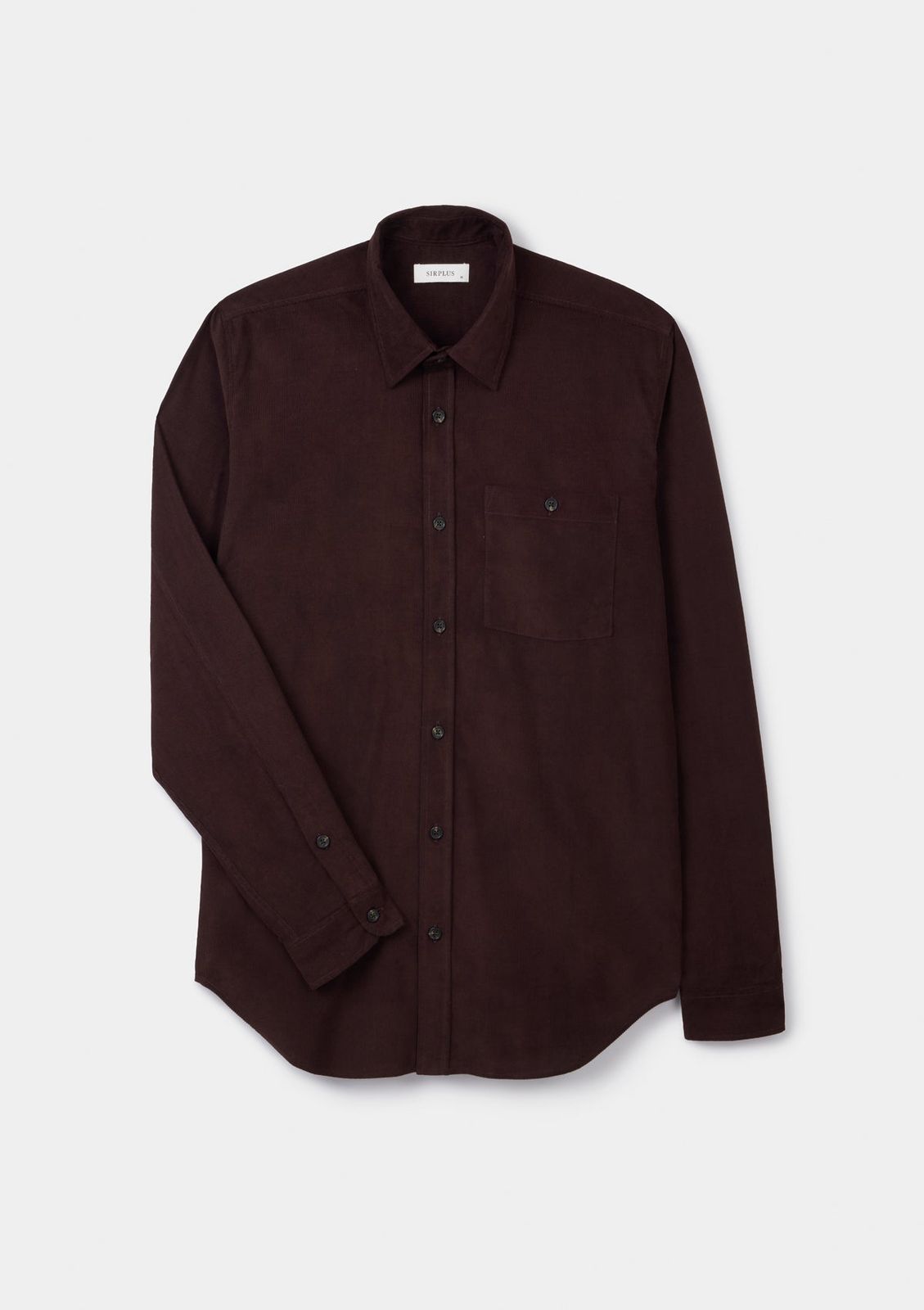 Mahogany Needlecord Collared Shirt