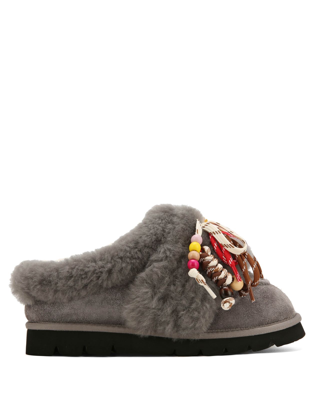April Grey Hairy Suede