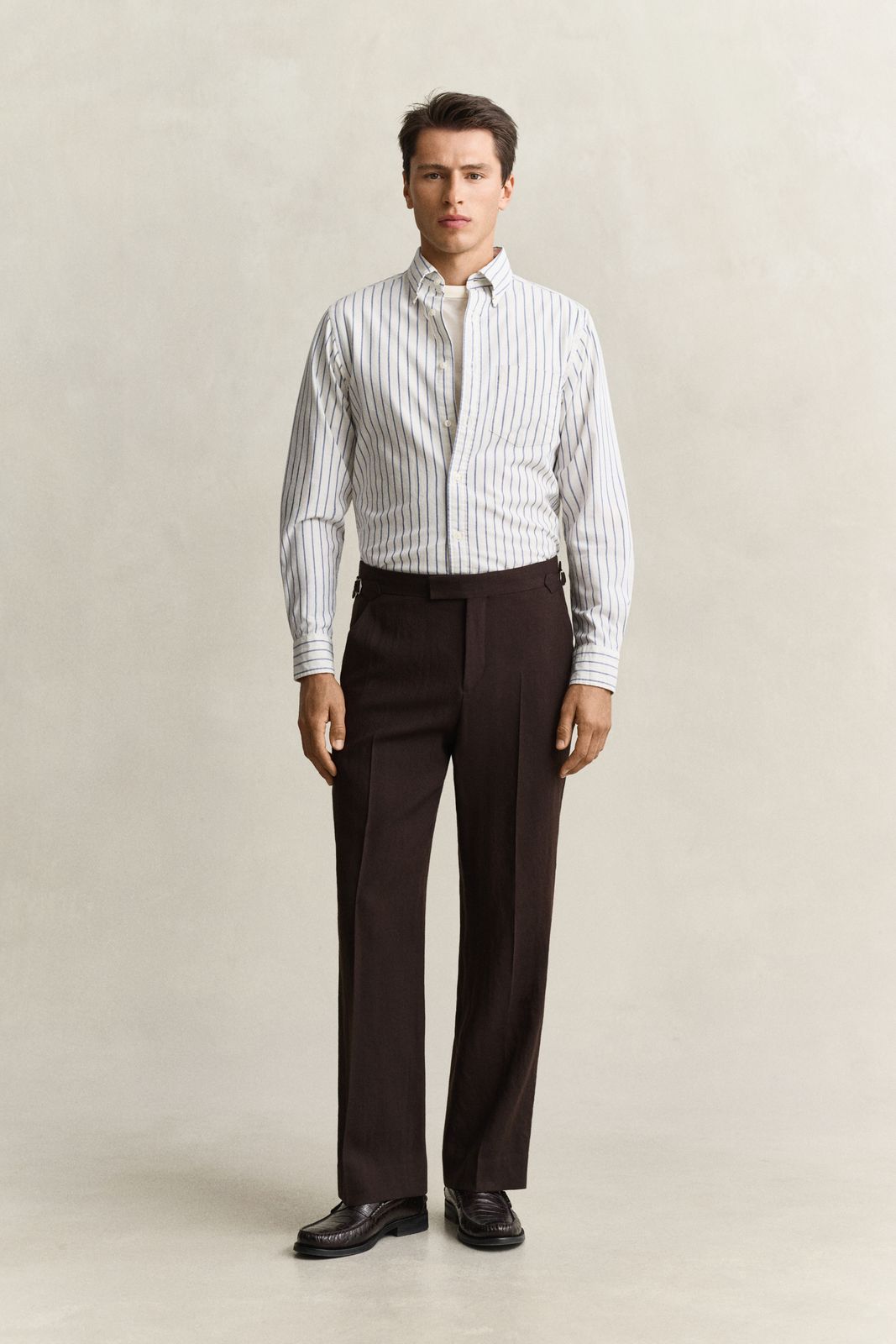 Wool Suit Pants - SHADOW BROWN