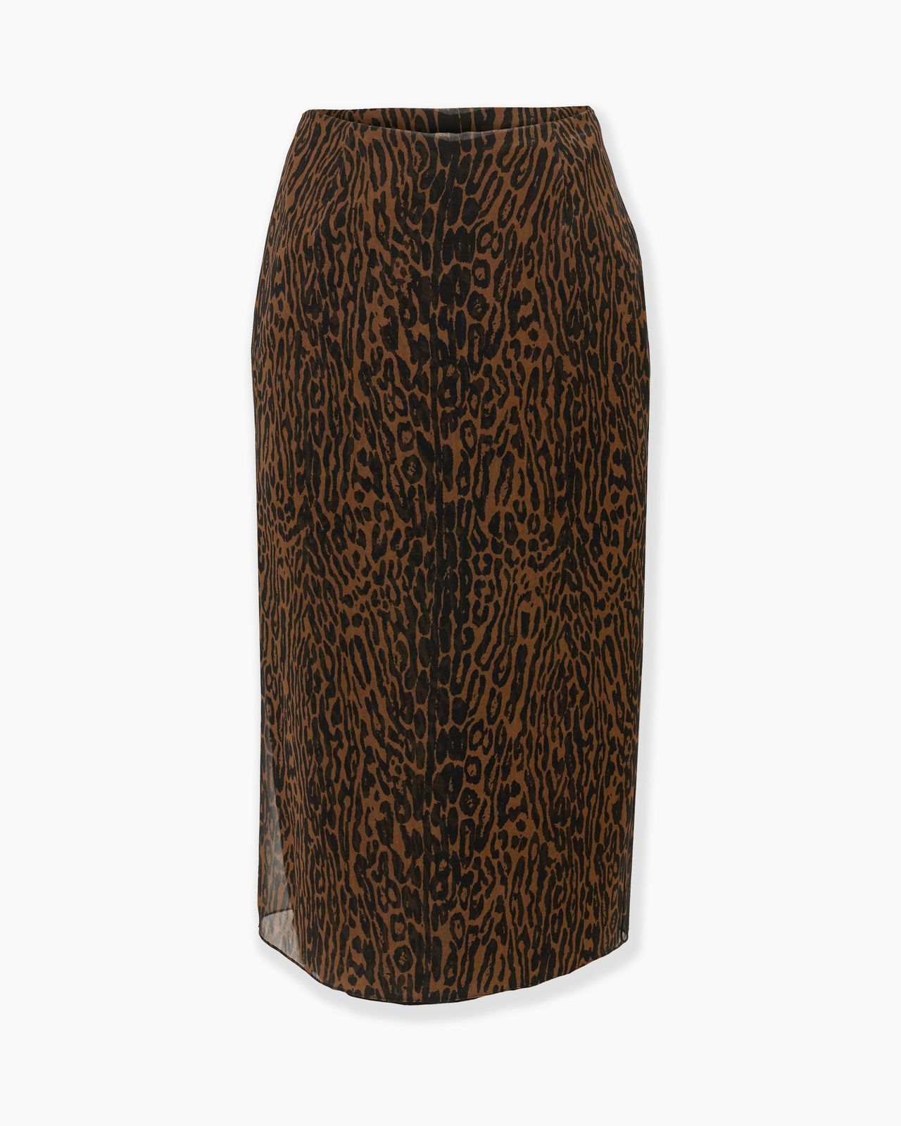 Leopard Print Chiffon Skirt