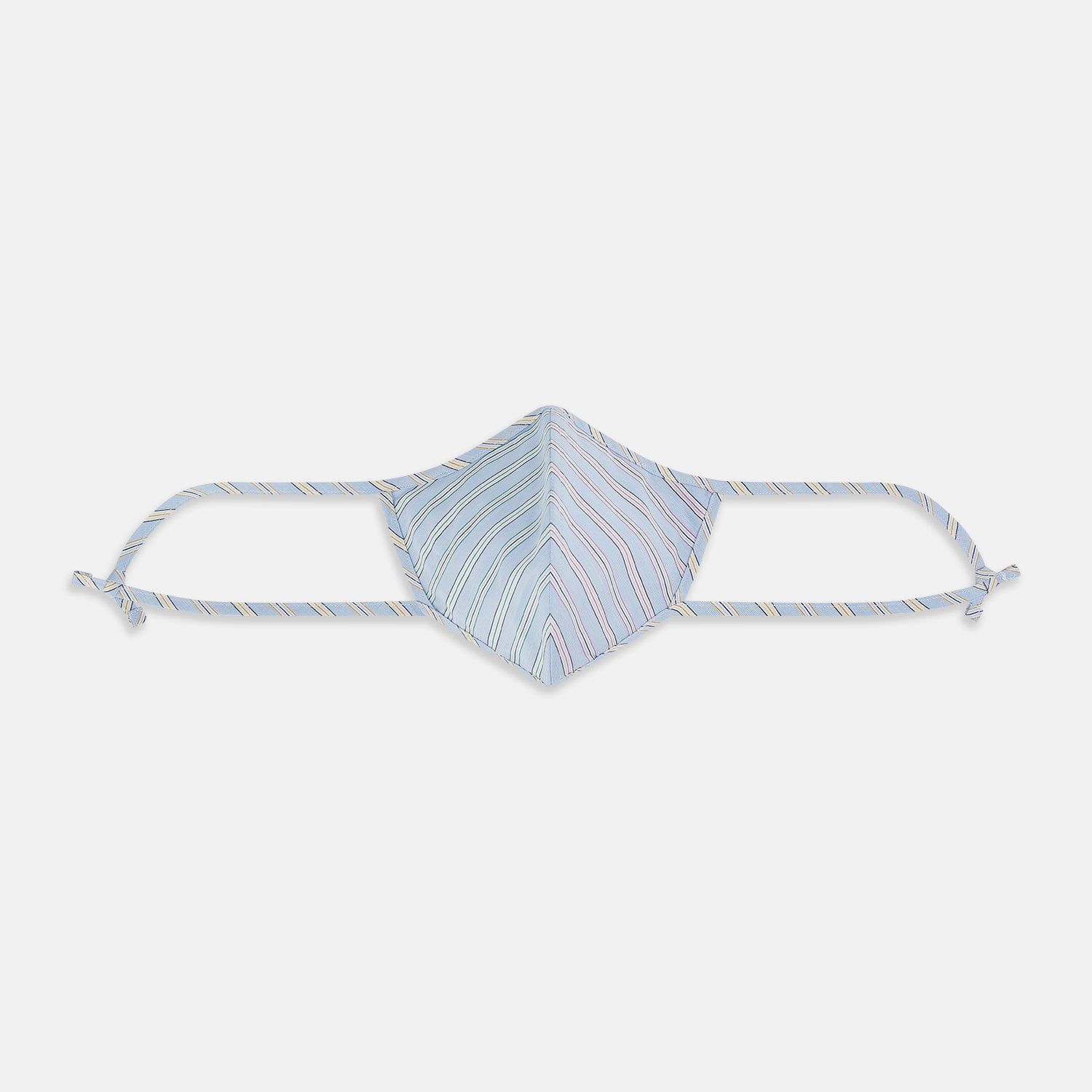 Blue, Pink & Yellow Striped Cotton Commuter Mask with 3 VIROFORMULA™ filters