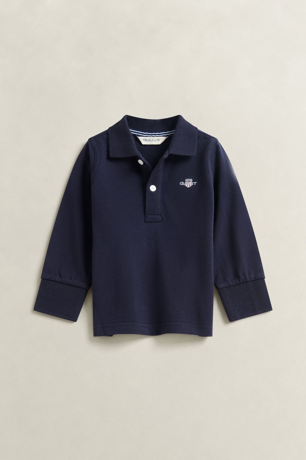 Boys Shield Long Sleeve Polo Shirt - EVENING BLUE