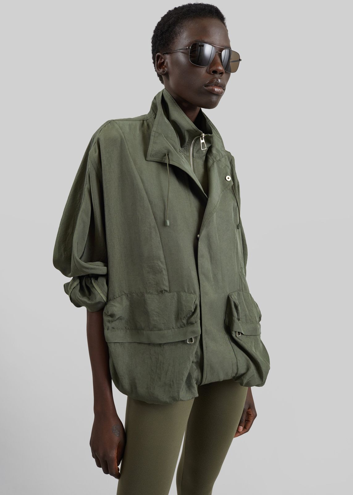 Breya Fluid Jacket - Moss Green