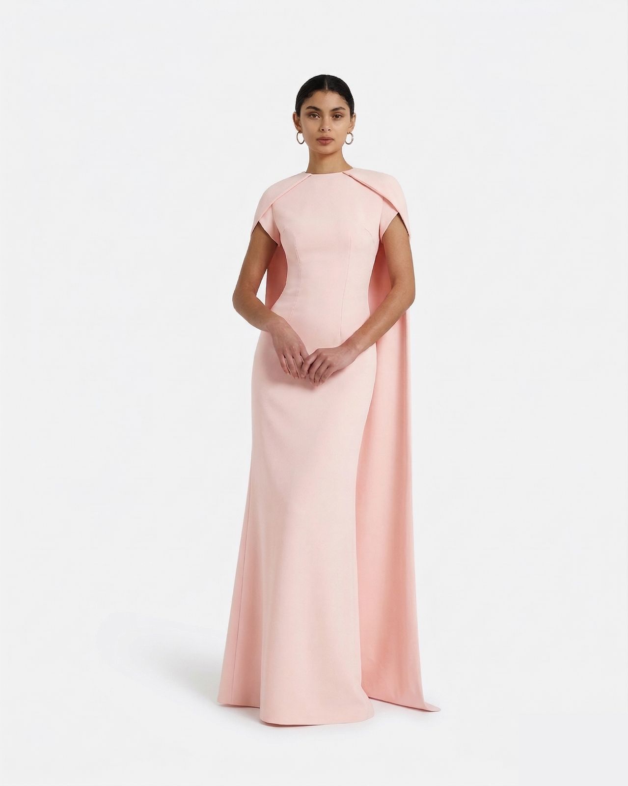 Ginkgo Long Dress in Pale Pink