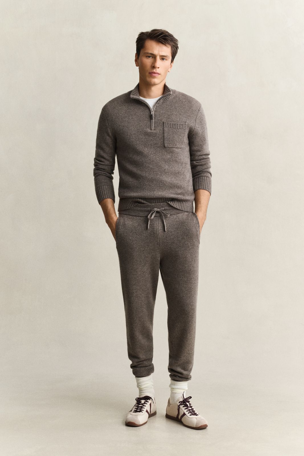 Cashmere Pants - STONE MELANGE