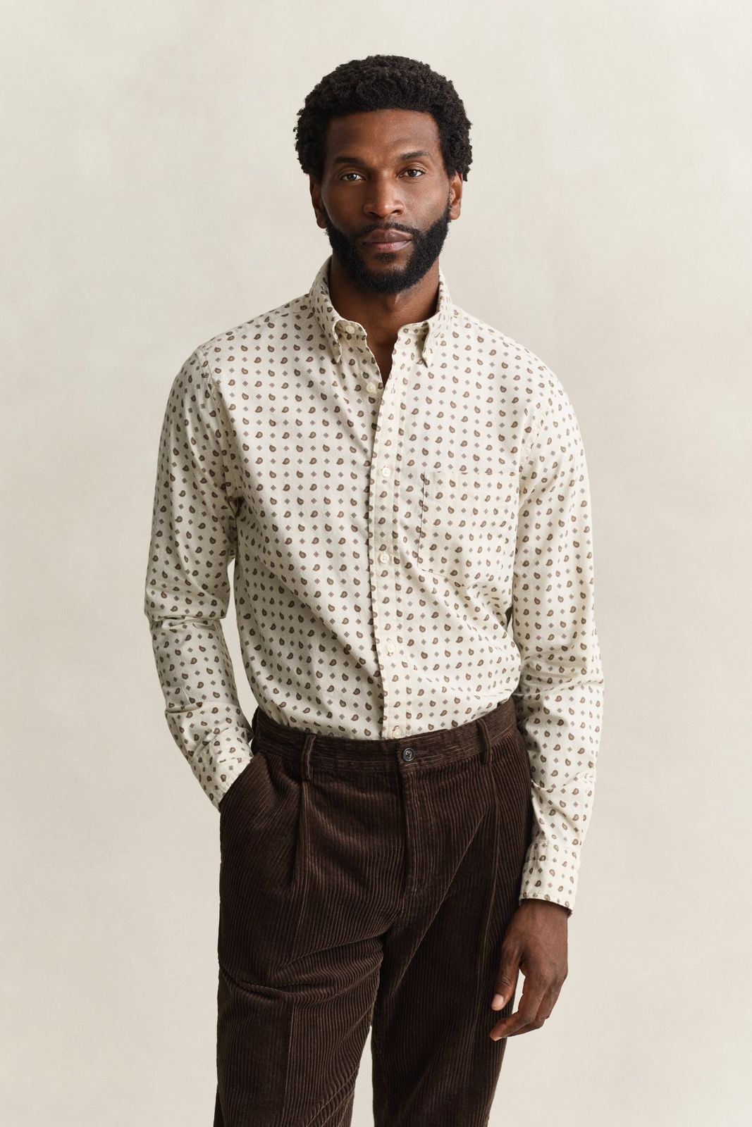 Paisley Twill Shirt - Classic Blue