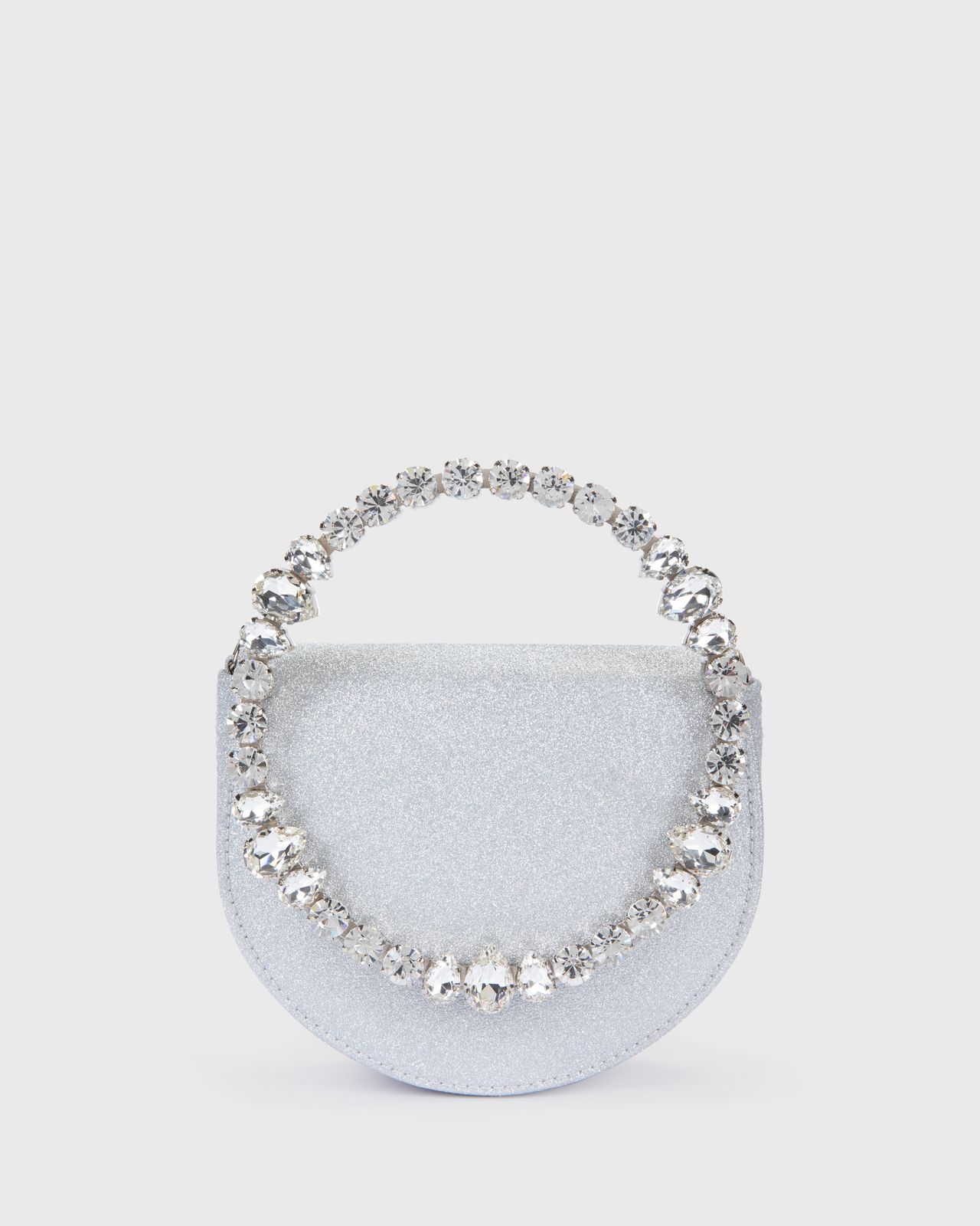 Mini Silver Glitter Lily Clutch