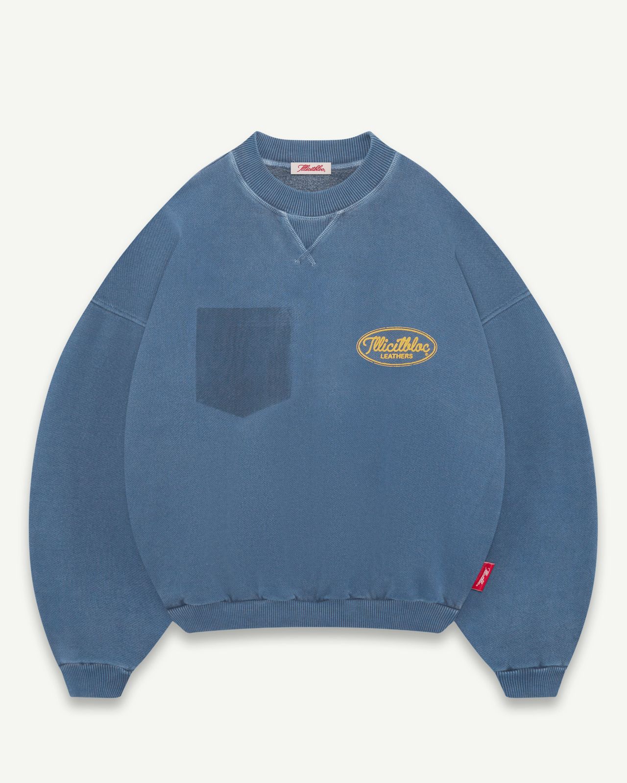 Leathers Ironweave™ Faded Pocket Sweatshirt - Chore Blue