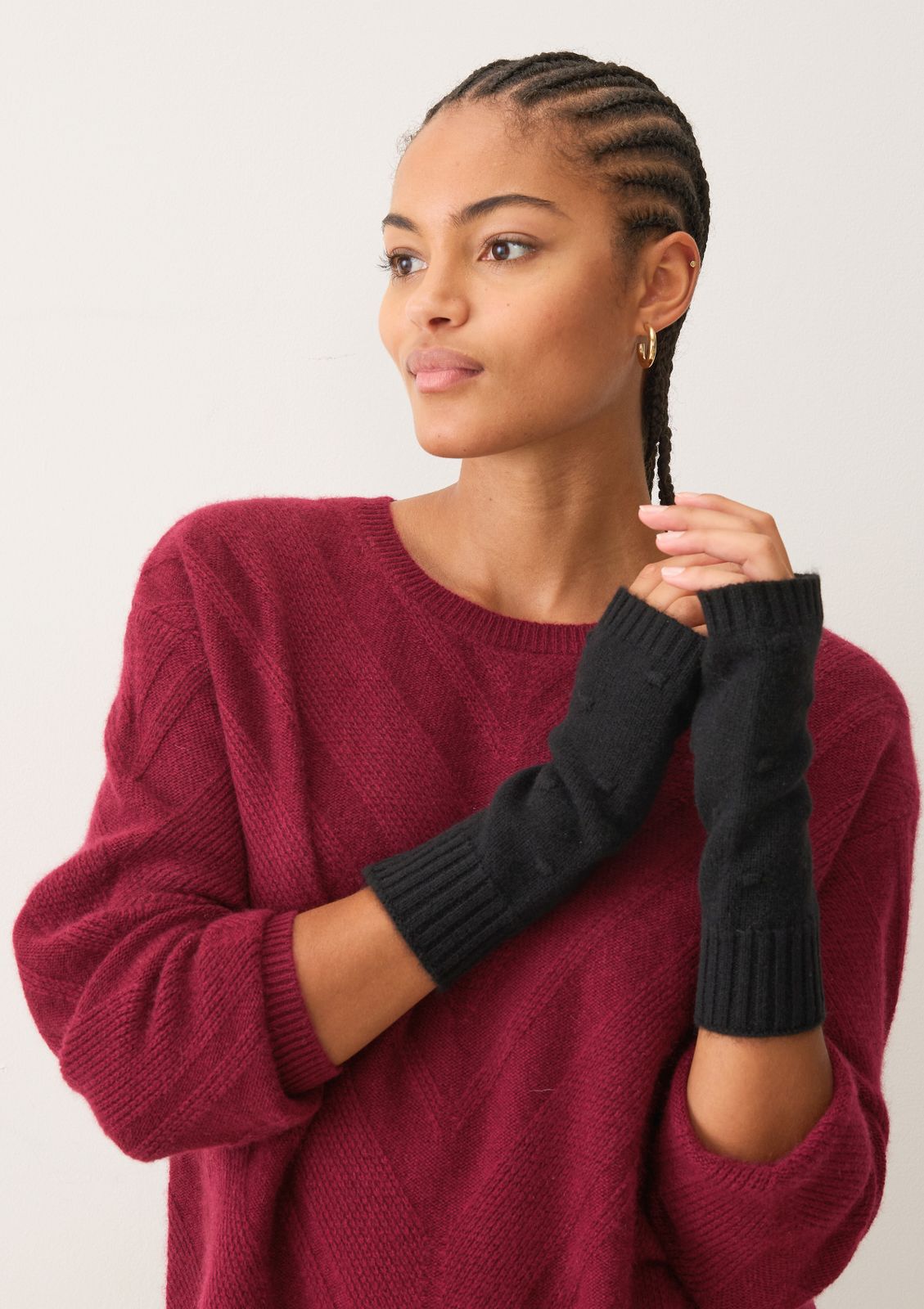 Bobble Mitts In Black
