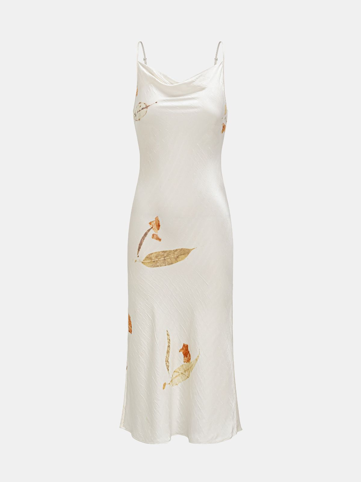 LEAF PRINT SLIP DRESS