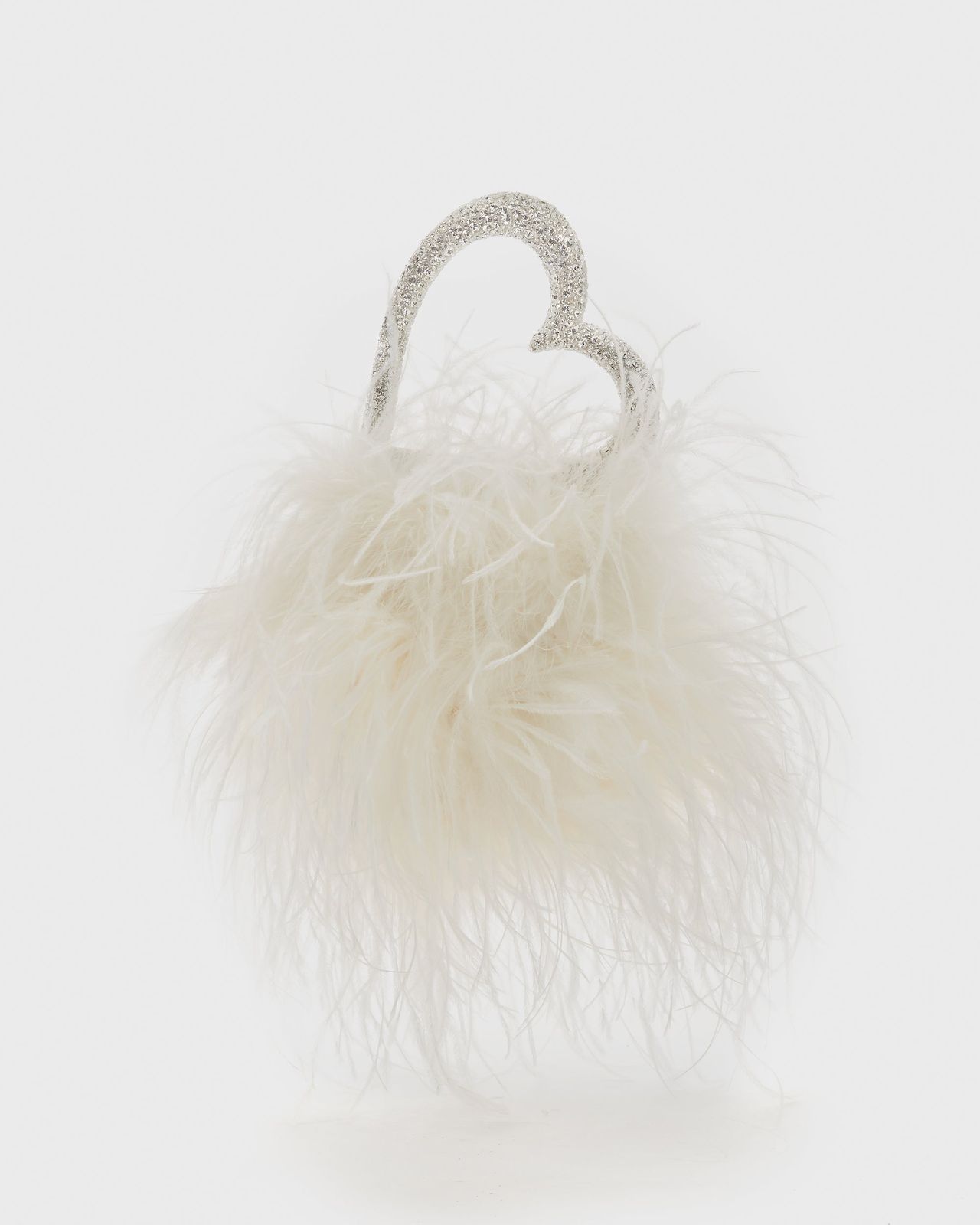 White Love Feather Pouch