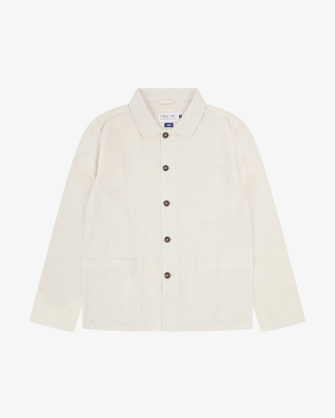 3001 Linen Blend Overshirt - Marble
