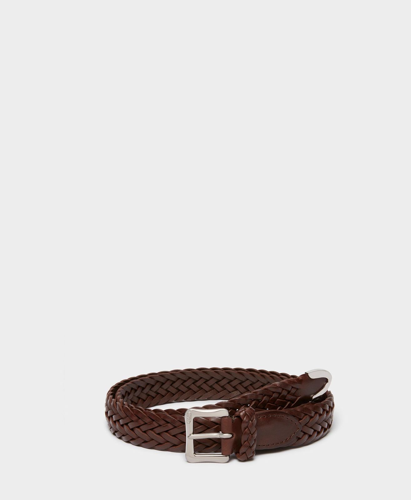 Plaited Belt With Envelope Buckle Tip End - 25mm