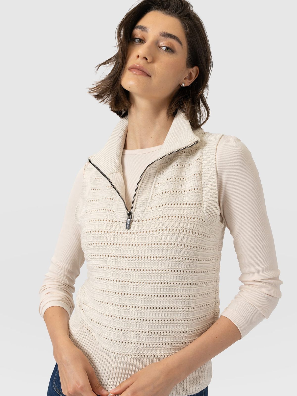 Ester Sleeveless Knit - Cream