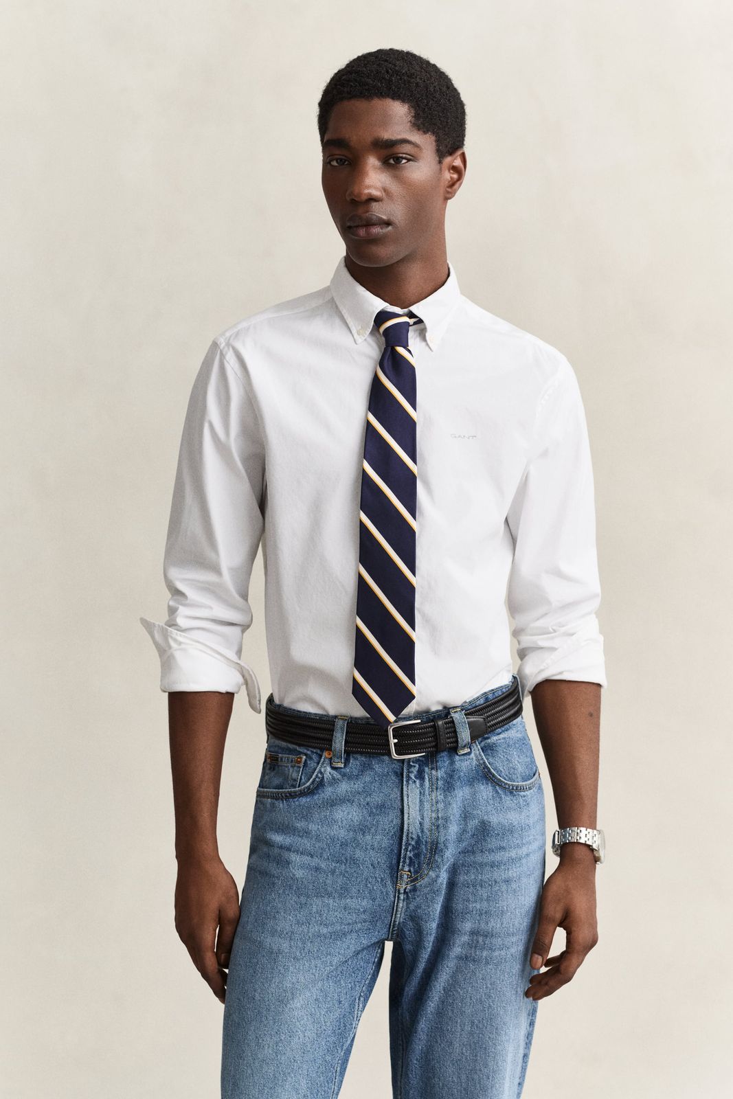 Regular Fit Pinpoint Oxford Shirt - BLACK