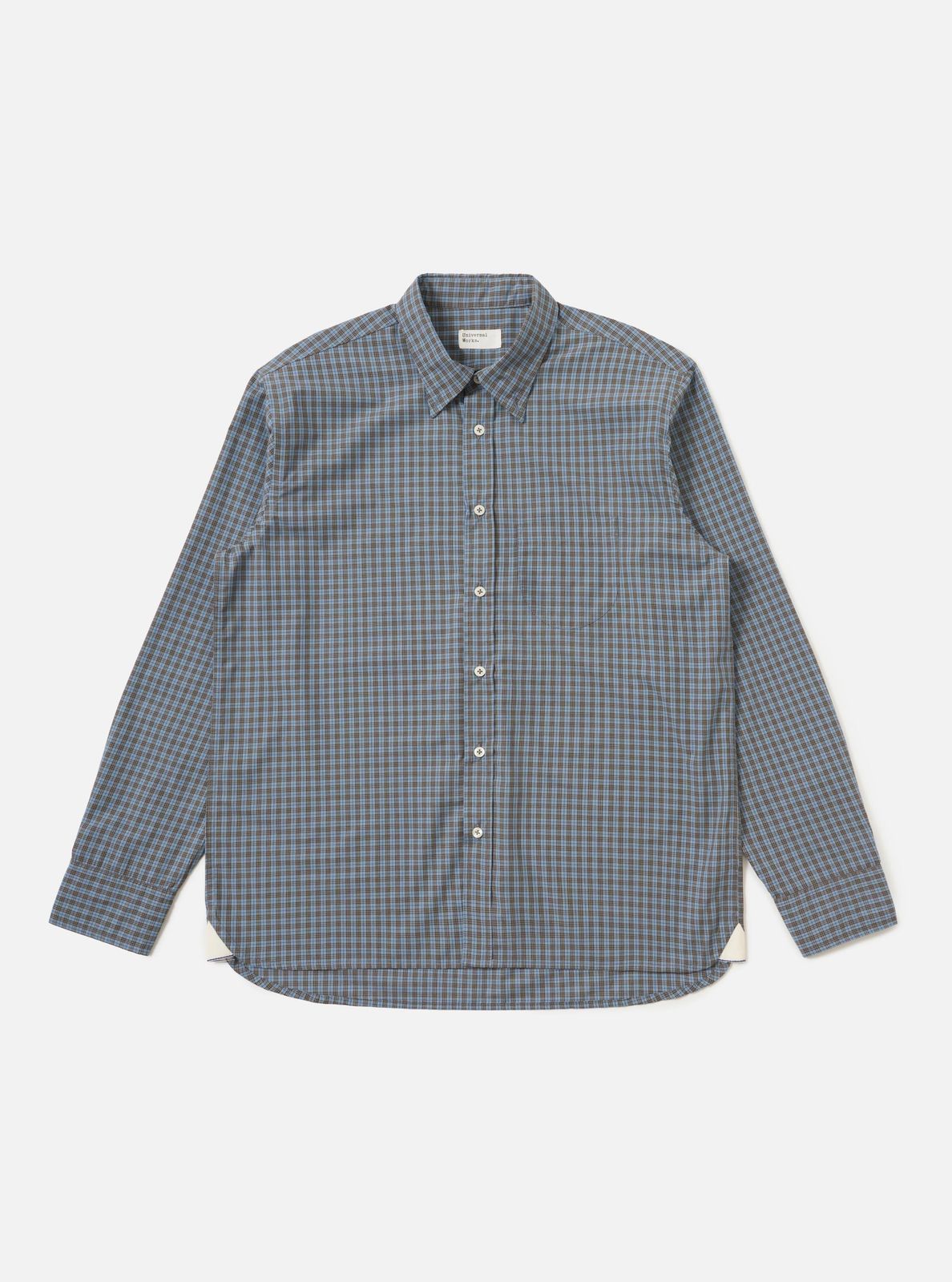 Pale Blue Check Plaid Lazy Day Shirt