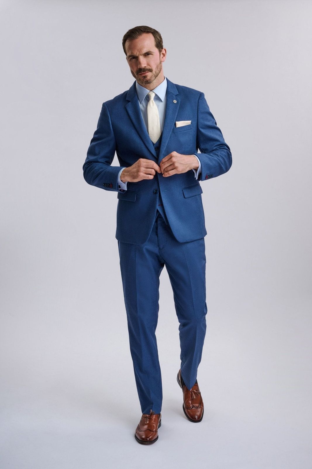 Ashley – Navy Blue Three-piece Suit
