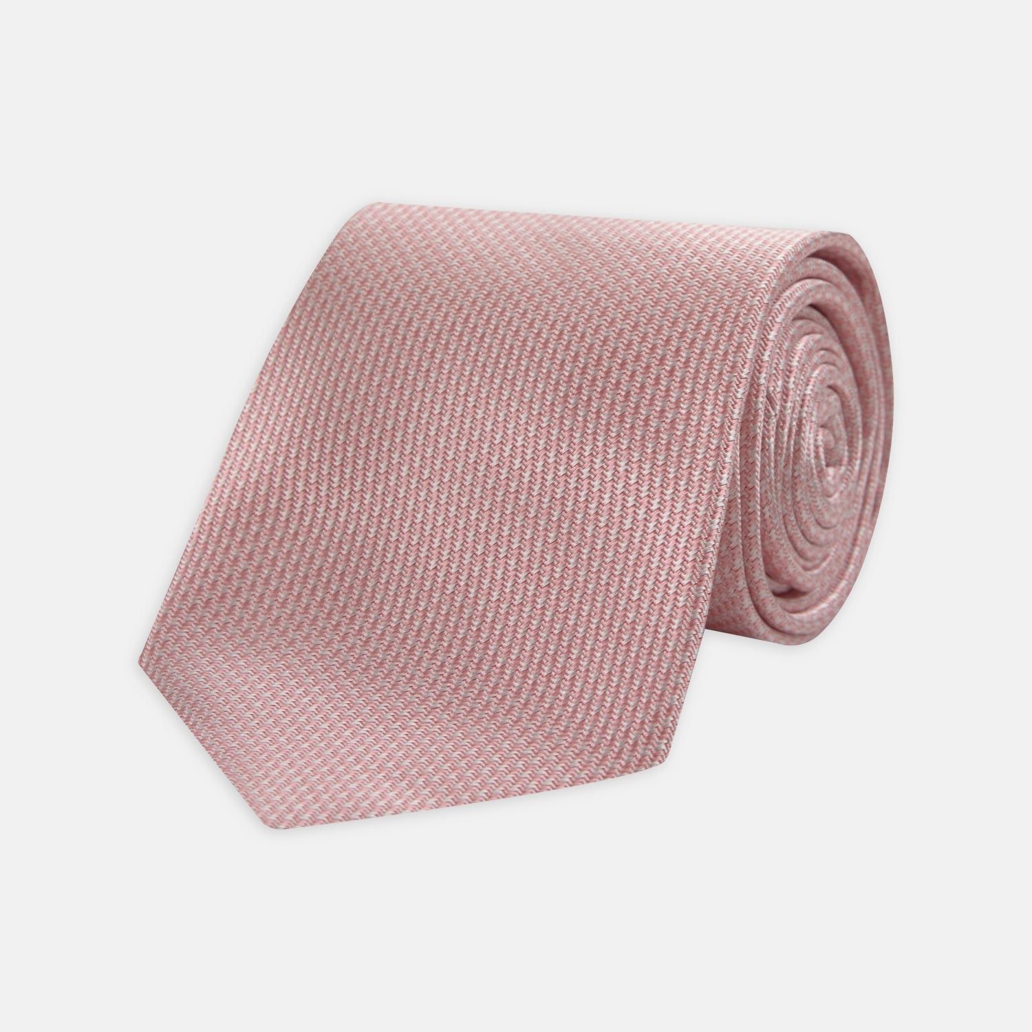 Pink Houndstooth Silk Tie