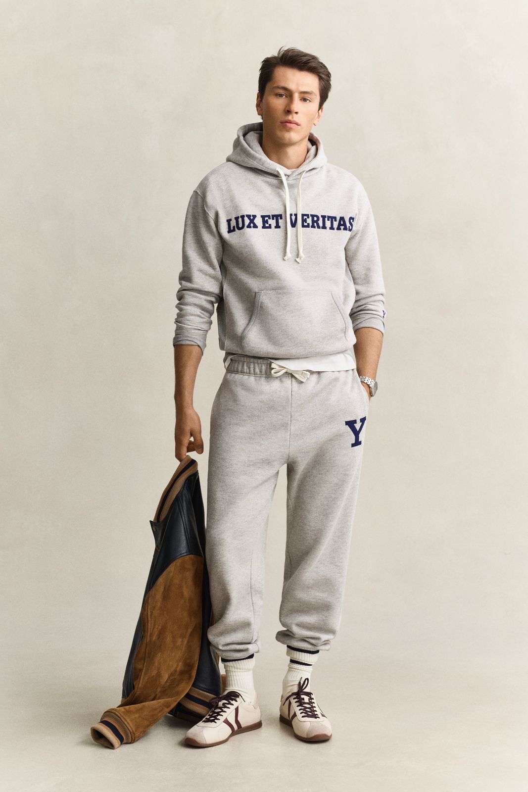 Gant x Yale Sweatpants - GREY MELANGE