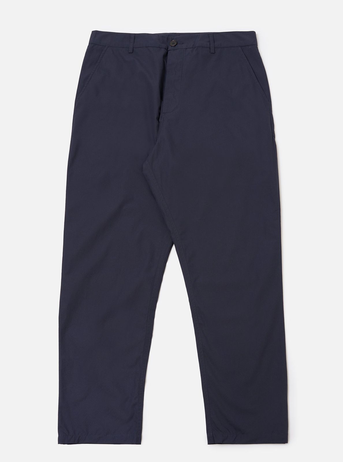 Navy Peached Poplin Military Chino
