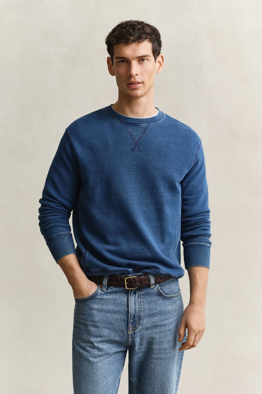 Indigo Crew Neck Sweatshirt - INDIGO