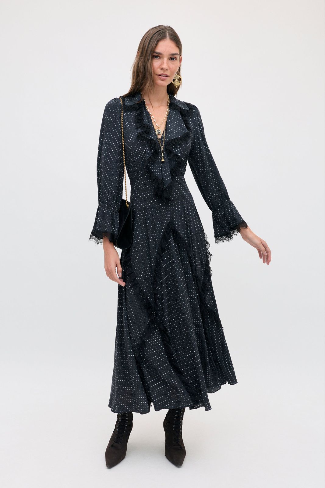 Aerin -  Micro Polka Dot Black