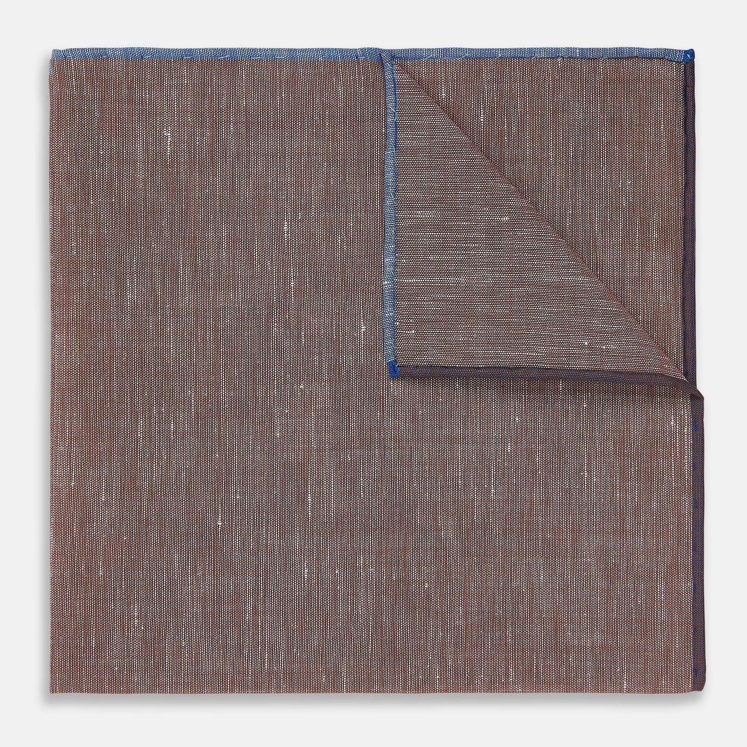 Burgundy Cotton-blend Handkerchief