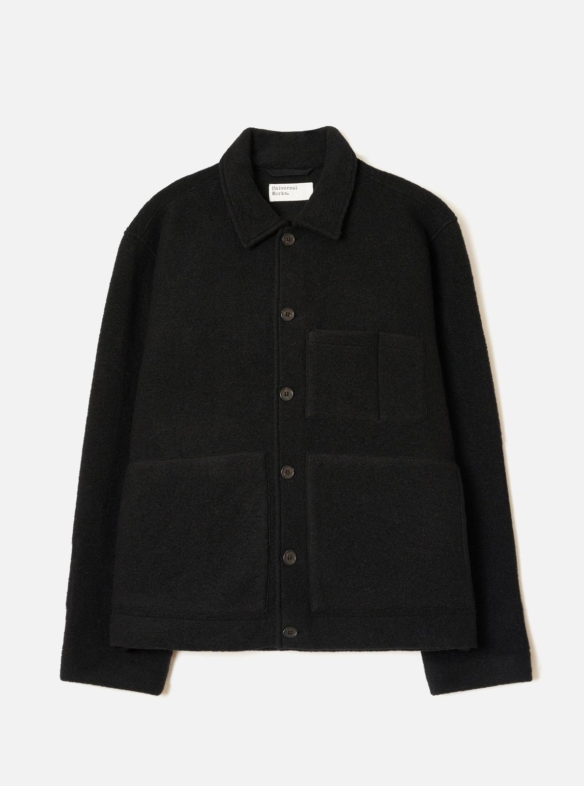 Black Wool Fleece Uniform Jacket