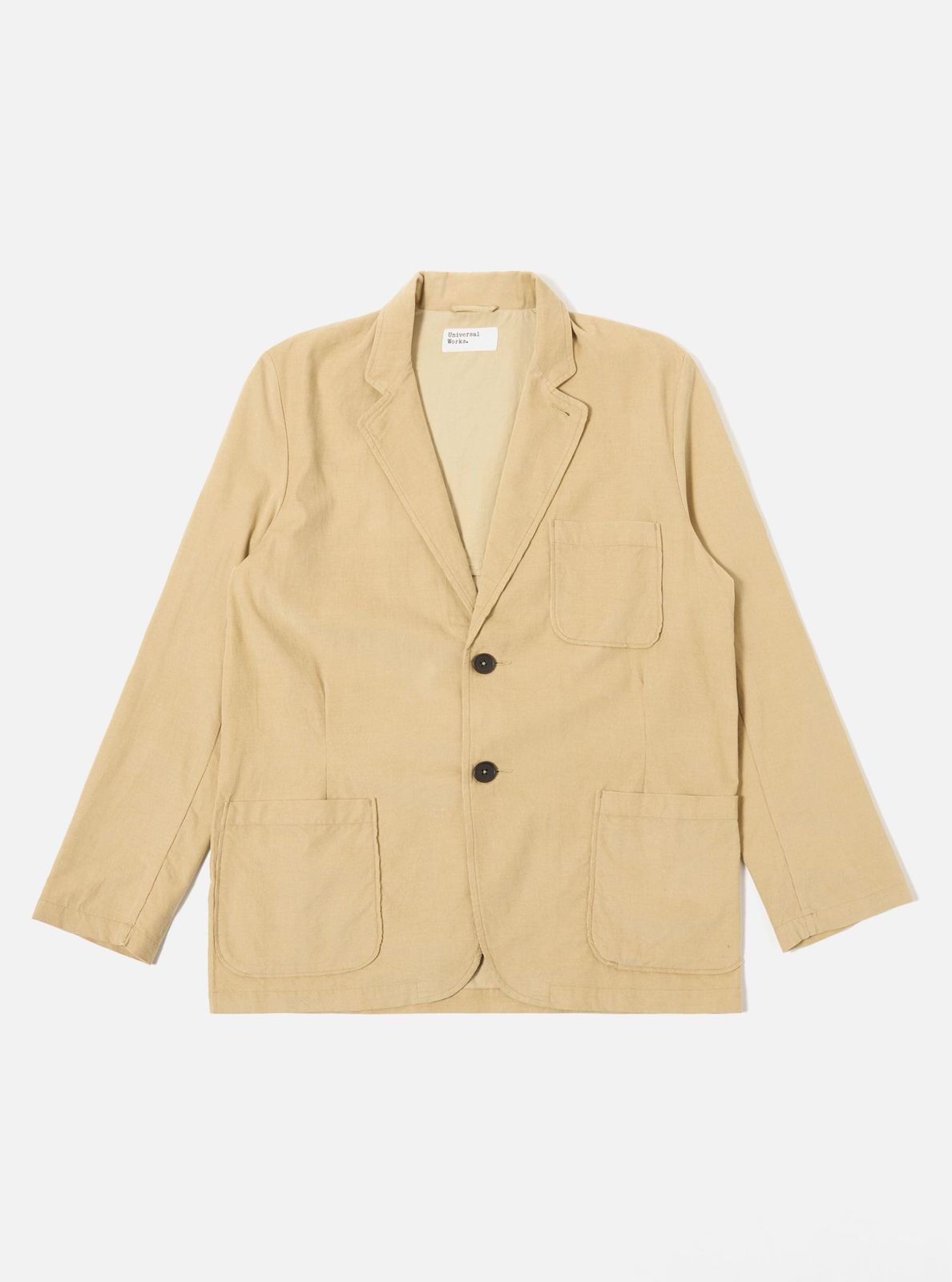 Sand Organic Fine Cord Two Button Jacket