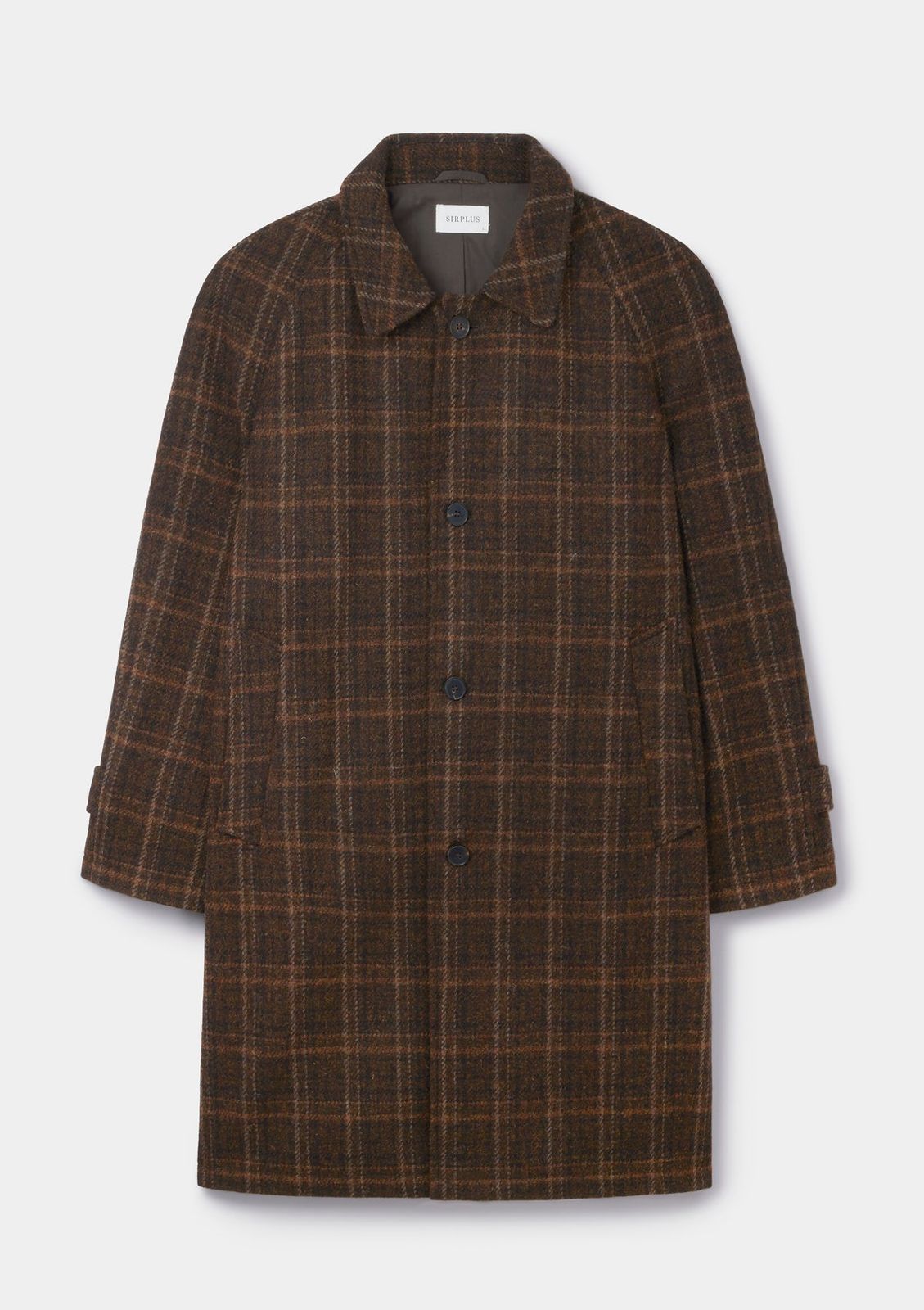 Brown Check Harris Tweed Overcoat