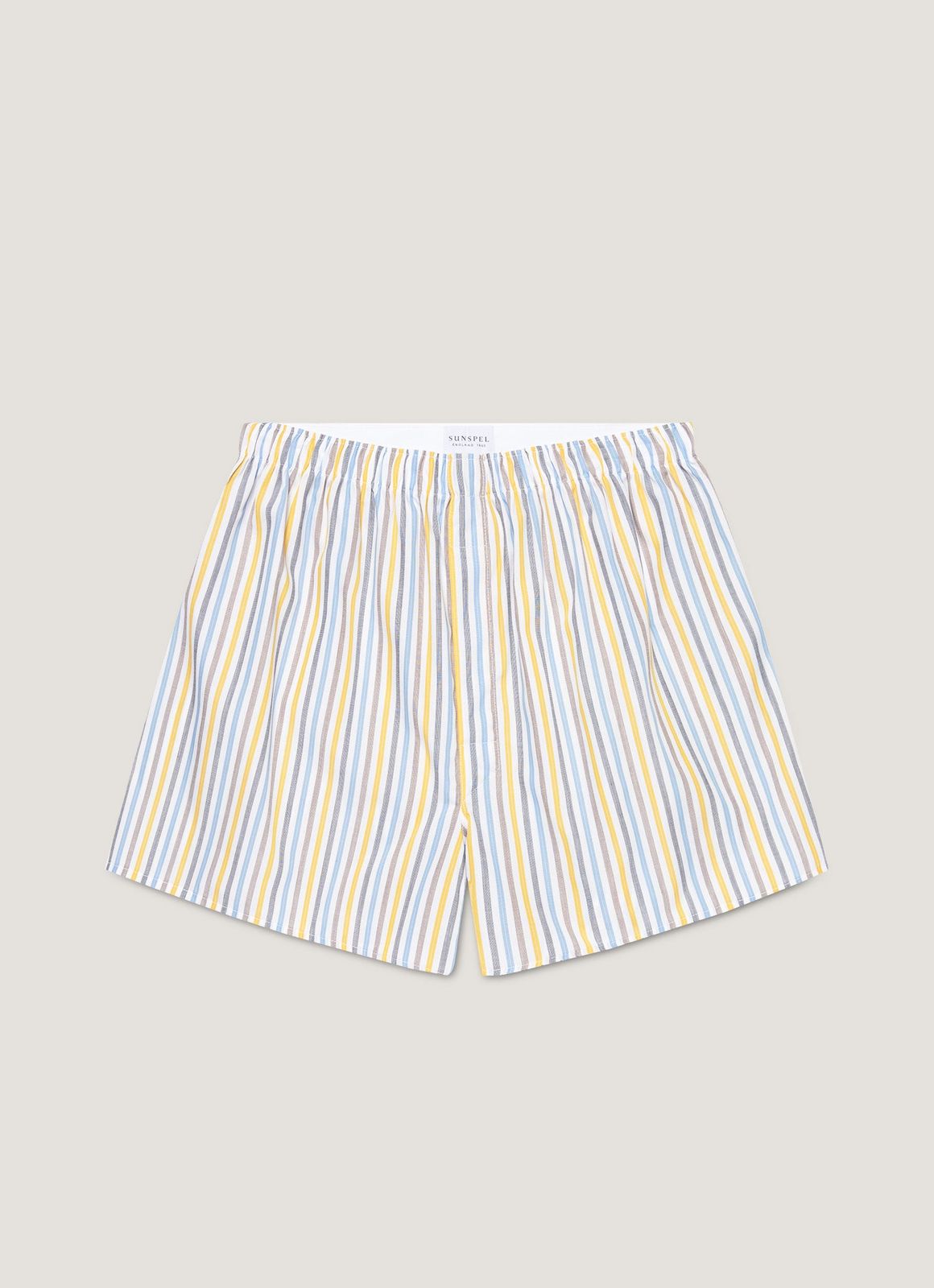 Men's Classic Boxer Short in Yellow/Brown/Blue
