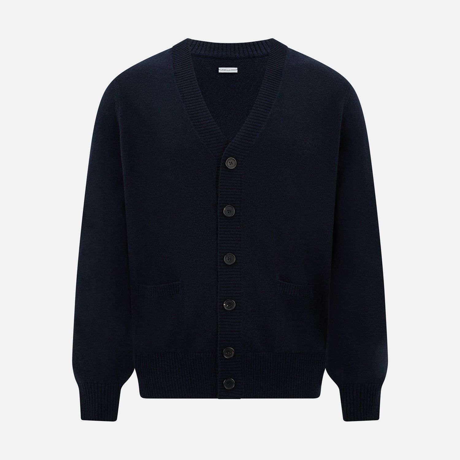 Navy V-neck Cashmere Cardigan