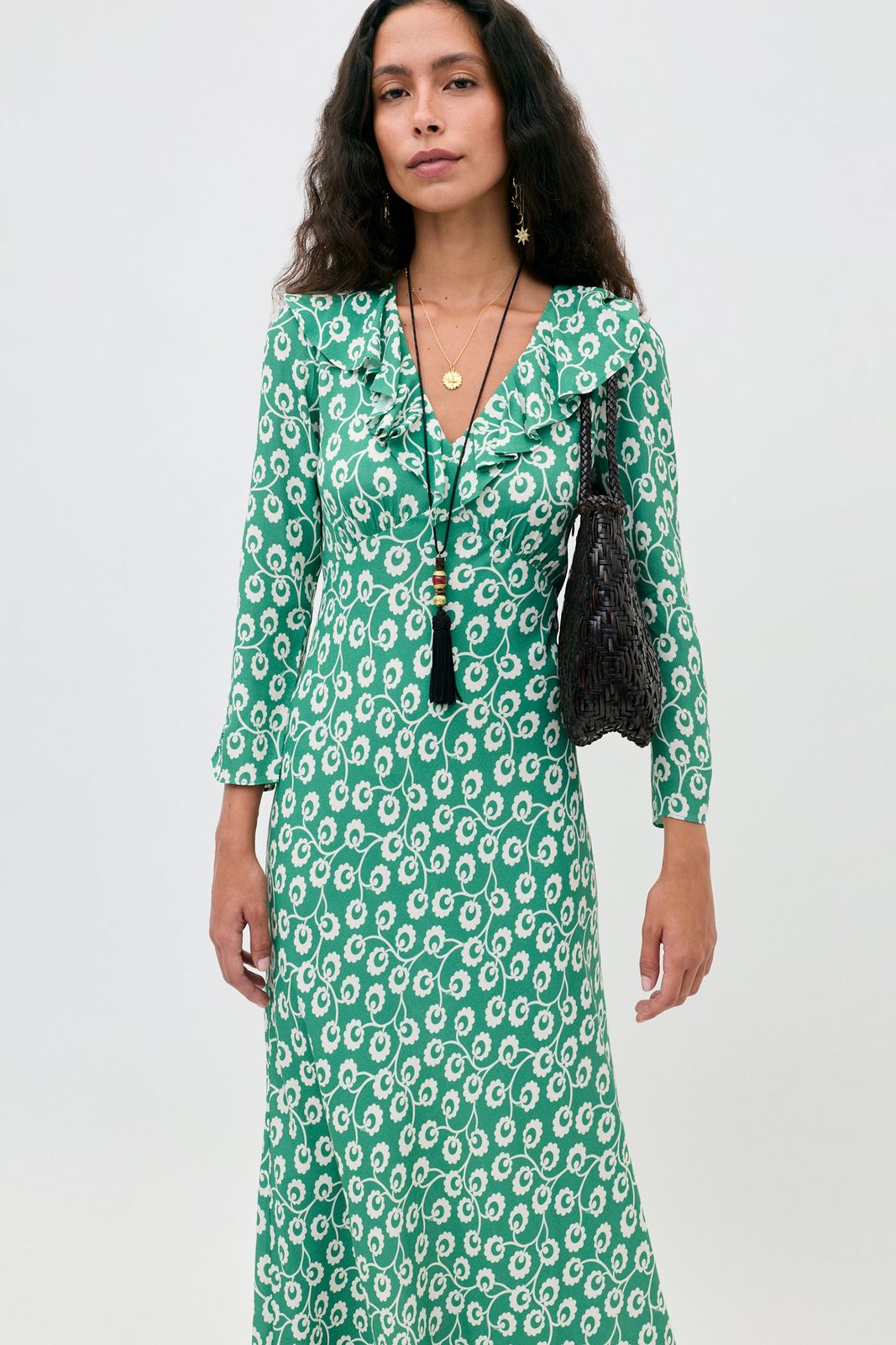 Delphine - Wishing Floral Green