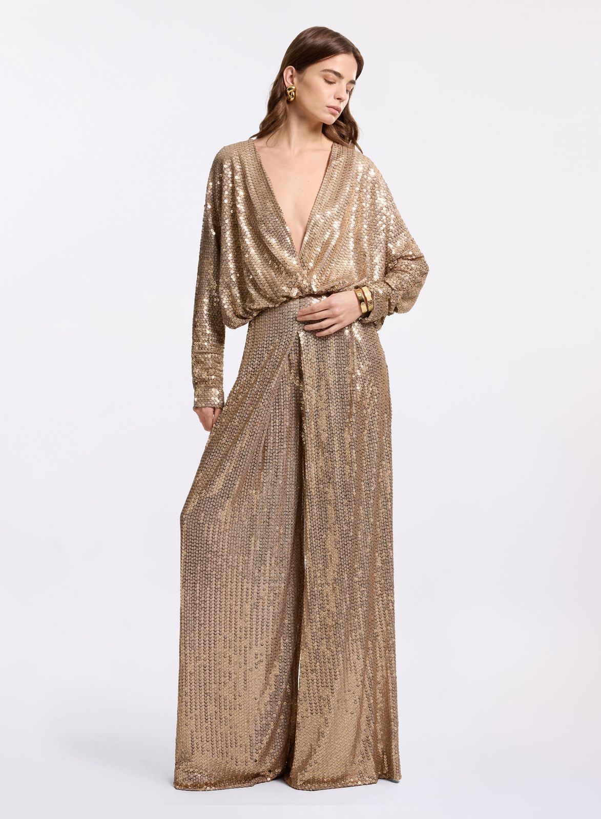 Sequined Jersey Jumpsuit