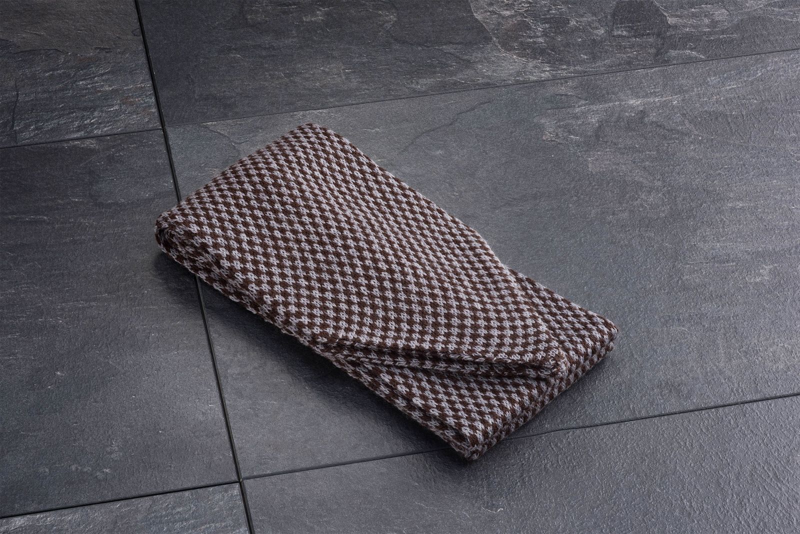Male Grey/Brown Merino Scarf