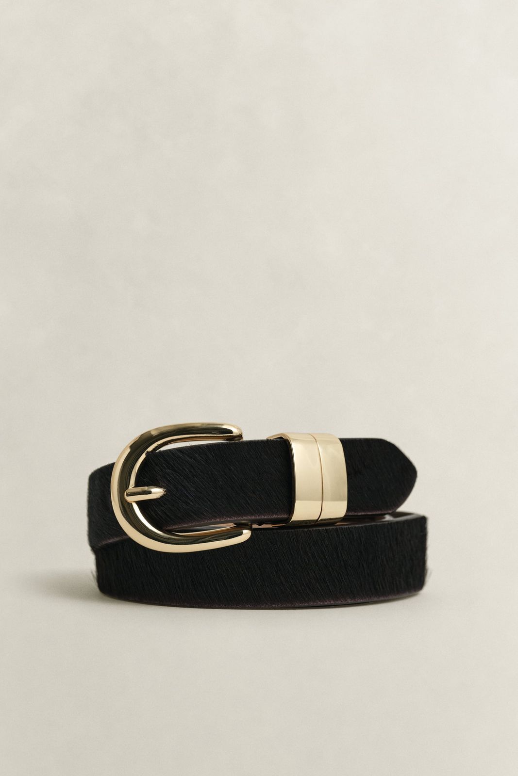 Pony Hair Belt - DEEP BROWN